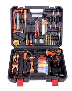 Ensemble d'outils à main en plastique 19 pièces comprenant 8 mini marteaux 9 marteaux de sécurité 13 pinces à becs aiguilles 18 ciseaux 99 perceuses - Product Image 2