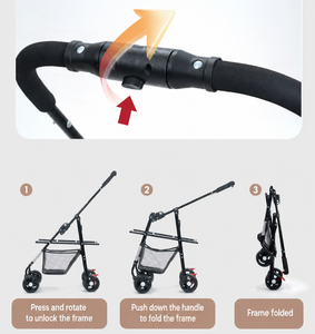 <span class=keywords><strong>Poussette</strong></span> <span class=keywords><strong>pour</strong></span> animaux de compagnie 4 roues <span class=keywords><strong>d</strong></span>étachable et étanche 2-en-1 pliable <span class=keywords><strong>pour</strong></span> chiens et chats, légère 1,7 kg, OEM personnalisé, vente en gros, petite et moyenne taille - Product Image 4
