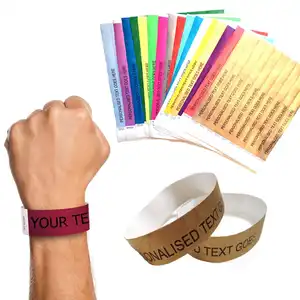 Bracelets en Tyvek de haute qualité, imperméables, abordables, faciles à utiliser, personnalisables ou de couleur unie pour les événements et les lieux