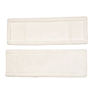 Repuestos de cabezales de mopa plana cuadrada de microfibra para limpieza de suelos, tipo plegable, para mopa con mango de aluminio blanco de fabricantes - Product Image 1