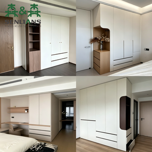 Modern Industrial Customized High Gloss Portable Eco-Friendly Wood Walk-In Bedroom <strong>Wardrobe</strong> Cabinet <strong>Storage</strong> Closet <strong>Solutions</strong> - Product Image 2