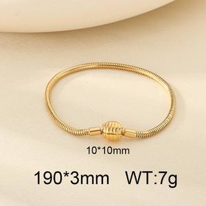 Pulsera Delgada de Acero Inoxidable con Cadena de Espina de Serpiente, Estilo Simple y Moderno, Popular en Europa y América, Regalo Unisex de Lujo Ligero - Product Image 5