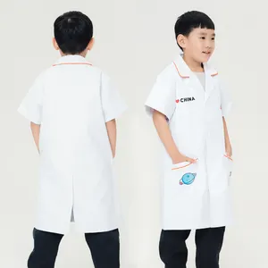 キャリアデーのための子供の白い白衣科学者ロールプレイコスチューム子供のための病院の制服