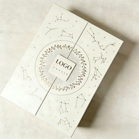 Boîte cadeau rigide à double porte de luxe, fabriquée en usine, avec logo en feuille d'argent/d'or, en carton écologique, fermeture magnétique