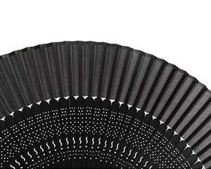 Bamboo Wood Silk <b>Folding</b> Fan Chinese/Japanese Vintage Retro Style Handmade Silk Black Hand Fan With a Fabric Sleeve and Tassels - Product Image 3
