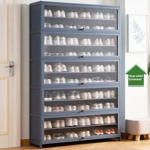 Hochwertiger Schuhschrank für den Flur, Mehrschichtiges und Stapelbares Design für Eingangsbereich und Wohnzimmer, Extrem Schmaler Schuhschrank - Product Image 3