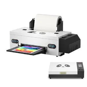 L1800/Dx5/R1390 Kleine Pet Film T Shirt Textiel Drukmachine A3 Dtf Flatbed Printer En Dtf Droger Voor Dtf