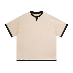 Camiseta de Diseñador de Alta Calidad al por Mayor, 100% Algodón, Estampada, Talla Grande, para Hombre, Camiseta Masculina de Moda, Gruesa - Product Image 4