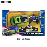 Voiture de police électrique télécommandée miniature RC 1:24 2 pièces bon marché pour enfants