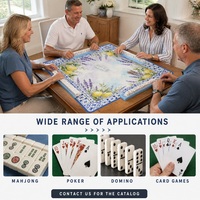 Tapis de jeu de Mahjong silencieux en caoutchouc naturel, style illustration tendance, robuste, vente en gros, idéal pour les cadeaux de fin d'année