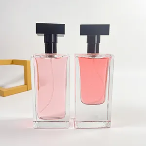 50ml 100ml Luxury Rectangle Glass Perfume Bottles Empty Perfume Bottle with box packaging wholesale