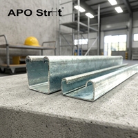 Profilés en C en acier au carbone Q235 galvanisés à chaud pour supports sismiques et supports muraux de stores (perforés) pour la construction et le pliage