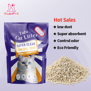 Vente en gros OEM vrac 6l 20l 2kg bon <span class=keywords><strong>prix</strong></span> contrôle des odeurs plante naturelle biodégradable tofu agglomérant chat litière sable - Product Image 1