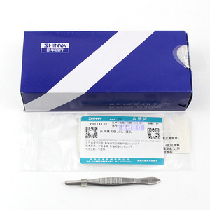 Pinzas para Pestañas Shinva de 9 cm con Punta Redonda de Acero Inoxidable de Grado Médico para Uso Oftálmico - Product Image 1