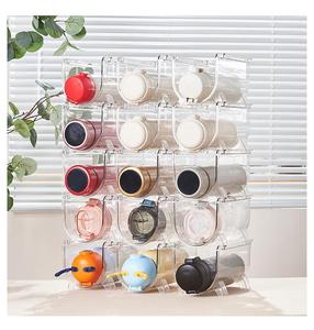 <span class=keywords><strong>Estante</strong></span> de plástico apilable para botellas de vino, organizador de nevera, caja de almacenamiento <span class=keywords><strong>Universal</strong></span> para bebidas - Product Image 1