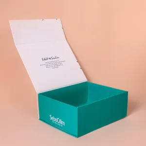 Toptan özel Logo baskı yüksek kaliteli hediye seti katlanır manyetik kapak kapatma küçük iş için perakende hediye ambalaj kutusu