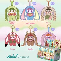 MILAI Figurine en peluche ABS Elf Longue Oreille Congelée, Pendentif, Unisexe, Boîte Mystère, Jouet Tendance, Ornement, Cadeau 14+