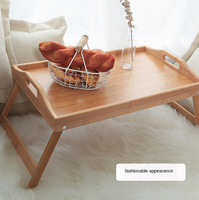 Plateau de petit déjeuner pieds pliants plateau de lit plateaux d'ordinateur décoration plateau de lit en bambou Table d'ordinateur portable avec pieds pliants