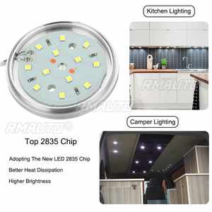 10 Piezas de Luces LED Interiores para Automóvil de 12V, Luces de Lectura para Techo, para <span class=keywords><strong>VW</strong></span> <span class=keywords><strong>T4</strong></span> T5 Ford Transit Peugeot Boxer <span class=keywords><strong>Camper</strong></span> Van RV Caravana - Product Image 2