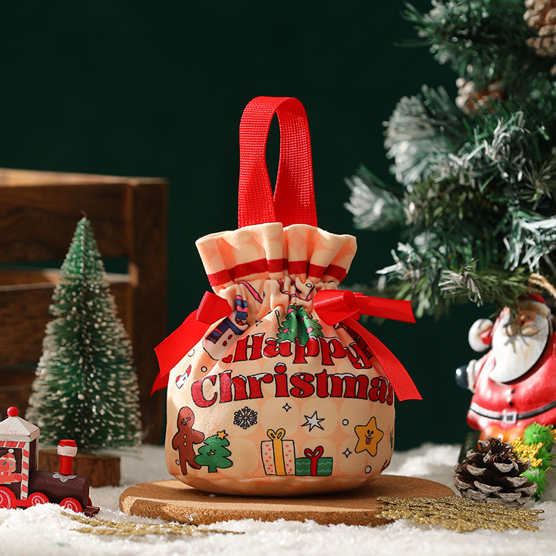 Sac à sucre en flanelle de Noël - Fête de Noël