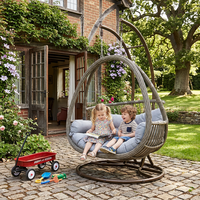 Fauteuil suspendu en métal style vent, balançoire double 2 places, chaise suspendue d'extérieur, panier suspendu nid d'oiseau d'intérieur Super
