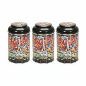 ชุดกล่องเก็บของโลหะทรงกลมขนาด105X150มม. (ชุด3ชิ้น) ฝาโดมดีไซน์ afremov - Product Image 2