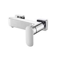 Mitigeur de salle de bain mural de luxe durable, chaud/froid, monocommande, 2 trous, 4 pouces, en laiton chromé poli, avec cartouche céramique 5