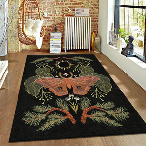 Alfombra de terciopelo cristalino con estampado animal, rectangular, resistente a las manchas, decoración para el hogar, de fibra de poliéster. - Product Image 2