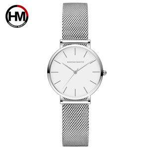 Orologio da donna all'ingrosso <span class=keywords><strong>in</strong></span> <span class=keywords><strong>acciaio</strong></span> inossidabile impermeabile di marca 30M da polso impermeabile Logo personalizzato Oem analogico giappone Movt nuovo Design femminile - Product Image 3