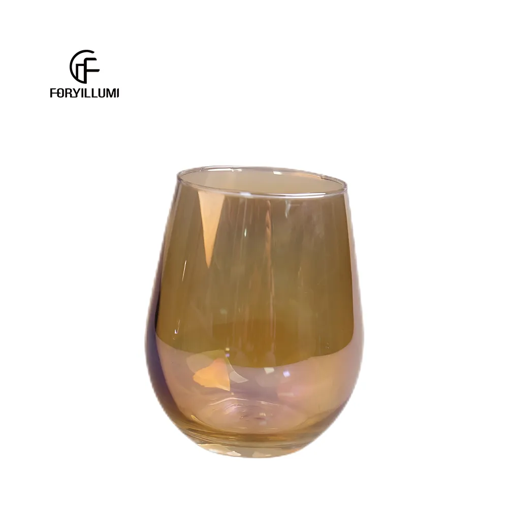 Luxus klare Kerzen gefäße Behälter halter 8 Unzen eiförmiges dunkles Braun glas Kerzen glas