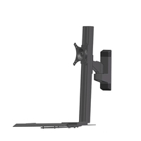 Support d'écran extensible pour cloison de bureau Meisonic FE177KB-1, construction en alliage d'aluminium, capacité de charge de 10 kg