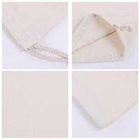 Sac de rangement publicitaire en toile de coton 8oz vierge, écologique, couleur unie, avec cordon de serrage, pour le shopping, vente en gros