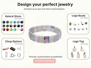 Bracelet extensible tendance unisexe en pierre naturelle 10x14mm, perles multicolores, breloques yoga, vente en gros - Product Image 4