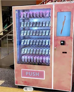Kostenlose benutzer definierte Design Self Convenience Pink Hair Perücken Falsche Wimpern Verkaufs automat zu verkaufen