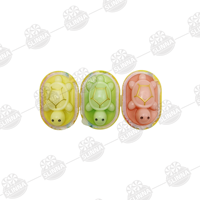 Bonbons Gélifiés en Forme de Tortue de Dessin Animé, Saveur Fruitée Halal, Vente en Gros du Fabricant, Conditionnés en Sachet