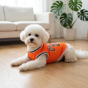 Camisetas de malla fina de verano para perros, camisetas de fútbol <span class=keywords><strong>americano</strong></span>, camisetas de baloncesto en blanco para perros - Product Image 4