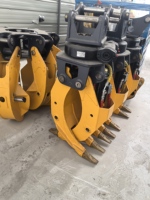 Grappin hydraulique en acier haute résistance pour grue, pour bois et pierres