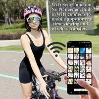 Phare de vélo intelligent avec caméra sportive, caméra de vélo Wi-Fi avec batterie externe 5000 mAh, visualisation en temps réel et transfert sans fil.