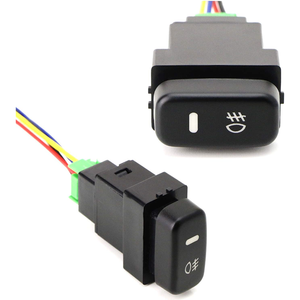 12 वी पुश बटन स्विच की अगुवाई वाली पृष्ठभूमि फॉग लाइट ड्राल ने माइसुबिशी लांसर आउटलैंडर पैजेरो मोंटेरो खेल (36x18 मिमी) - Product Image 1