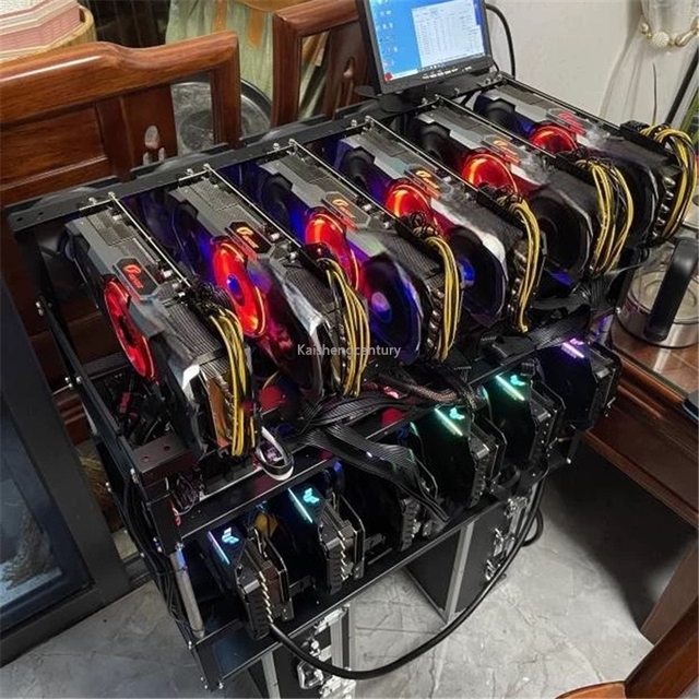 Steel Open Air 6 GPU 8 GPU 12 GPU Video Card Rig Computer Frame Case