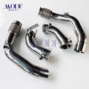 Sistema de Escape de Acero Inoxidable, Tubo de Bajada para <span class=keywords><strong>BMW</strong></span> F90 M5 F92 <span class=keywords><strong>M8</strong></span> con Motor S63 V8 Turbo, Tubo de Bajada con Tubo Flexible - Product Image 1