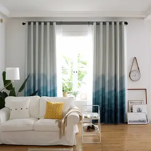 Sıcak satış Nordic baskı perde kumaşı, bez siyah ipek gölge bez gölge pencere perde oturma odası yatak odası/