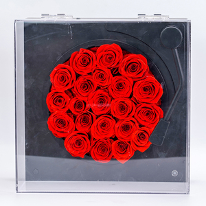 עיצוב חדש משומר ורד גדול phonograph רמקול פרחים נפלא מתנה פריטים עבור ולנטיין - Product Image 4