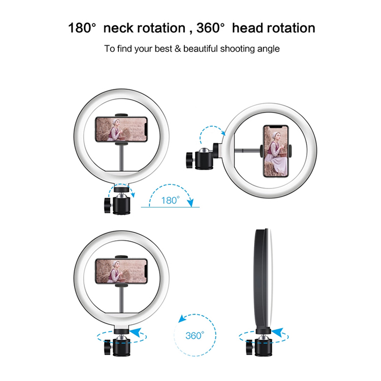Popular 10 inch LED Circle  Video Studio Lights Multi White Color Selfie Ring Light for Make Up