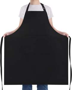 Tablier de <span class=keywords><strong>chef</strong></span> professionnel unisexe grande taille avec 2 poches, design taille, sans manches, lavable et réutilisable pour la cuisine et la pâtisserie - Product Image 2