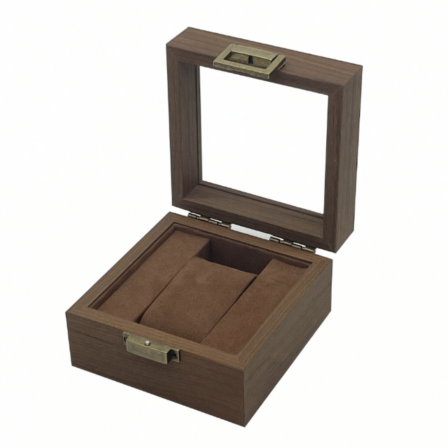 Manufacturer Custom Premium Mechanical Automatic Watch Box High Quality Stock Wooden Dustproof Rectangle Box for Luxury Brand