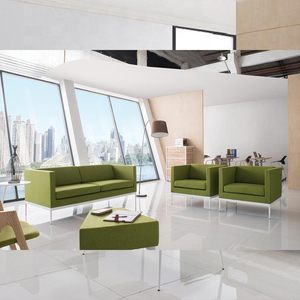 Đồ Nội Thất Phòng Khách Văn Phòng Hiện Đại Chân Kim Loại Ghế Da Ghế <span class=keywords><strong>Sofa</strong></span> Sang Trọng - Product Image 2