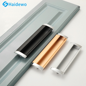 Matte Đen phẳng kéo xử lý phần cứng ẩn cho ngăn kéo cửa ngón tay-chèn nhúng thiết kế cho nhà bếp biệt thự Closet văn phòng - Product Image 3