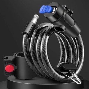 Candado <span class=keywords><strong>Antirrobo</strong></span> para Motocicleta, Candado de Cable de Acero, Candado de Bobina para <span class=keywords><strong>Bicicleta</strong></span> de Montaña, Venta al por Mayor - Product Image 5