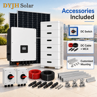 Système solaire compact avec onduleur hybride mural et armoire de batterie empilable pour bureau et entrepôt